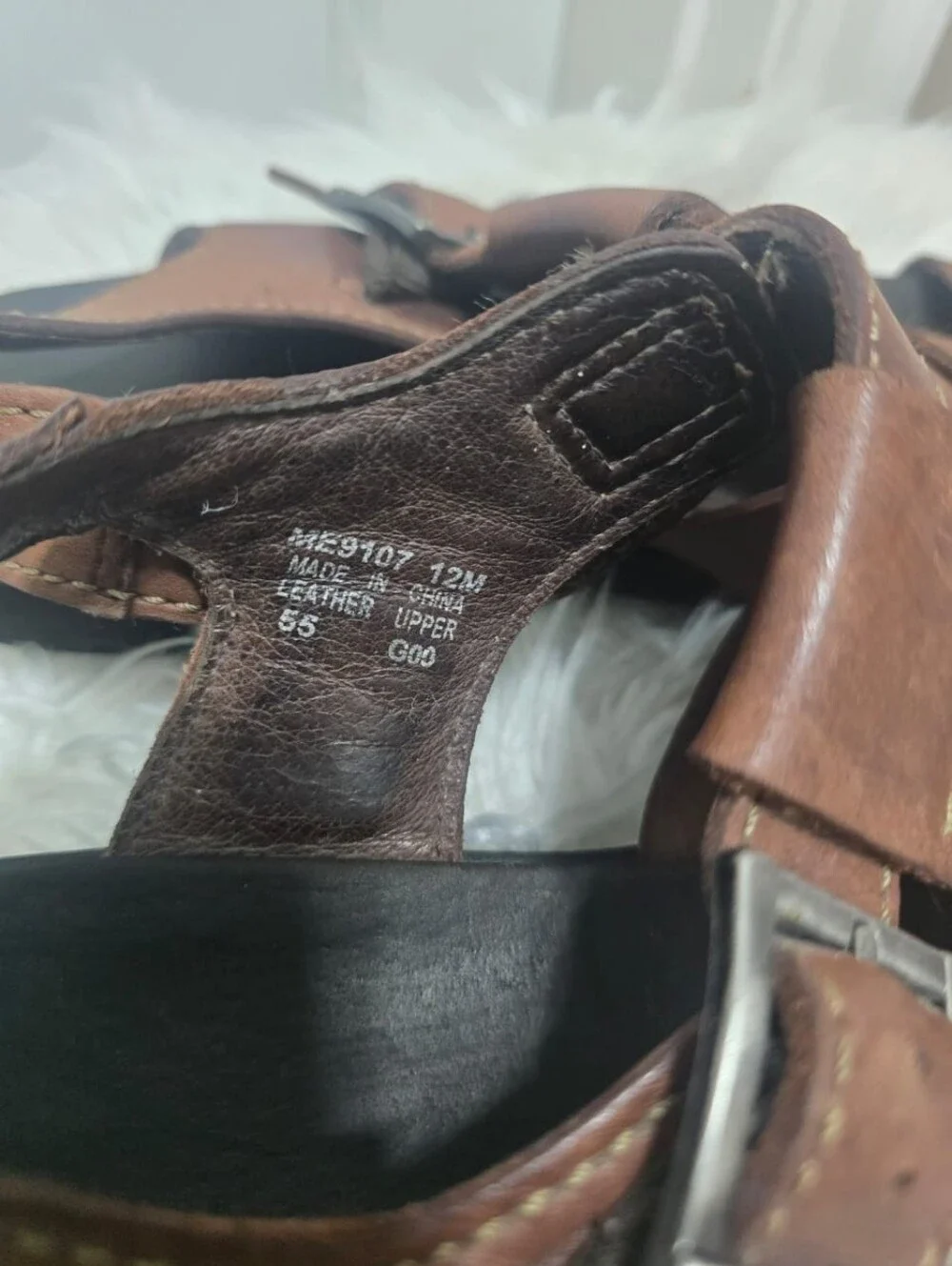 Rockport Sandals Men's 12M Slingback Fisherman Brown Leather Closed Toe Casual